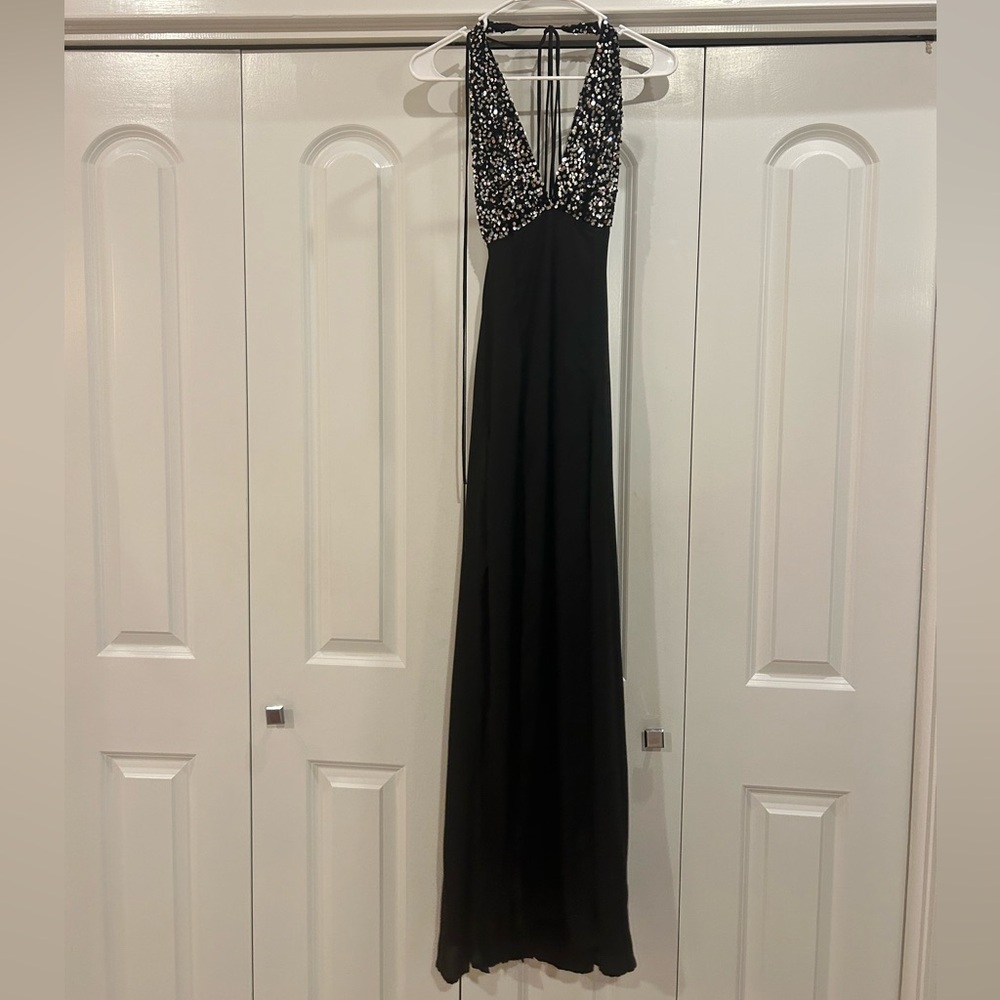 Black & Silver Sequin Maxi Dress Lucy in the Sky